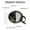 thumbnail image 4 of Chameleon Set of 2pcs PU Leather Round Suitcase Tags with Privacy Cover and Name ID Tag - Ideal for Travel Luggage, Handbags, Backpacks, School Bags, 4 of 6