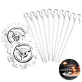 thumbnail image 4 of Outil de Brochette de Viande Barbecue Grillades en Acier Inoxydable Grillades Cage Rôtissoire Rotatif, 4 of 6