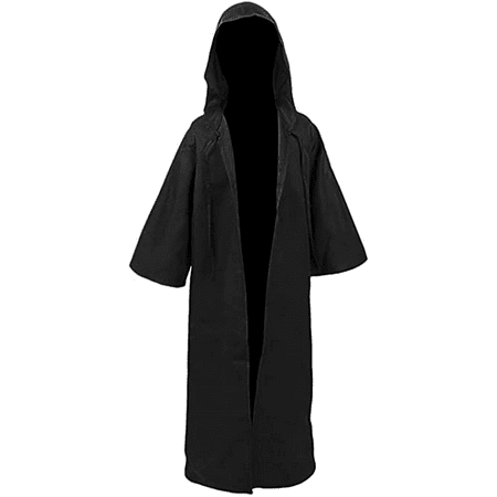 Men Tunic Hooded Robe Cloak Knight Fancy Cool Cosplay Costume, Small, Kids