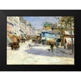 thumbnail image 2 of Abel-Truchet, Louis 14x11 Black Modern Framed Museum Art Print Titled - Rue Lepic-the corner of Rue Puget and Place Blanche, 2 of 5