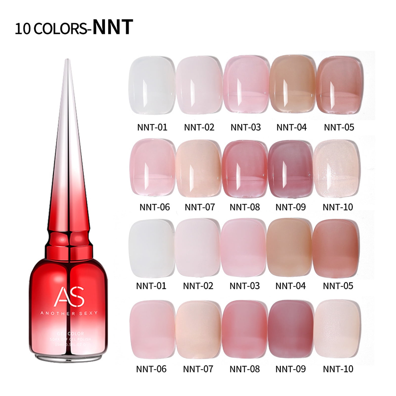 Decor Store 15ml Gel Nail Polish Transparent Pink Jelly Gel  Semi-transparent Nail Art Extension UV Gel Varnish for Nail Salon -  
