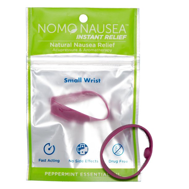 NoMo Nausea Instant Relief Small Purple Aromatherapy AntiNausea Bands with Acupressure