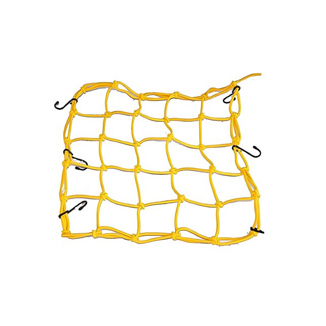 Riwesomey Casco de motocicleta Red elástica Reemplazo de color sólido Organizador de almacenamiento de equipaje universal Soporte de malla con gancho Accesorios para motos 40x40 Amarillo Riwesomey VI022336-04