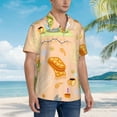 thumbnail image 5 of Balery Scandinavian Style Hygge Print Men's Hawaiian Shirts Short Sleeve Beach Shirt Relaxed Fit Vacation Button Down Shirts-X-Large, 5 of 9