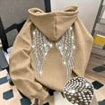 thumbnail image 5 of sususu Hoodies for Women Angel Print Pullover Hoodie For Retro Graphic Streetwear Casual Soft Comfortable Sweatshirt With Front Pocket (Beige,XXL), 5 of 5