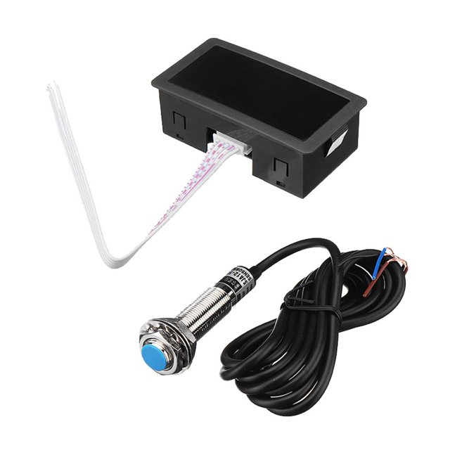 Tacómetro digital LED de 8-24 V CC, medidor de velocidad de motor, probador de 10-9999 RPM verde