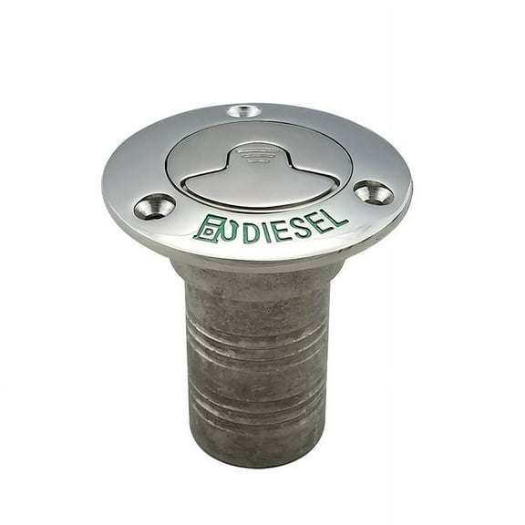 White Water 6008SEU-FT Stainless Flip Tab Steel Deck Fill, Diesel 2"