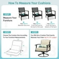 thumbnail image 3 of Aoodor 22"x24" Brown Patio Chair Cushions Set, Memory Foam Outdoor Seat Cushions (Set of 2 Seats, 2 Backs, 2 Lumbar Pillows), 3 of 8