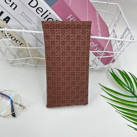 Sunglasses And Sunglasses Storage Shrapnel Mouth Automatic Closing Glasses Bag Glasses Case Storage Bag Leather Glasses Bag