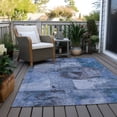 thumbnail image 3 of HomeRoots 625361 3 x 5 ft. Blue & Sky Blue Abstract Washable Transitional Indoor & Outdoor Rectangle Area Rug, 3 of 9