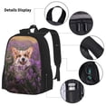 thumbnail image 3 of Balery Dog in Lavender Flowers Mochila Escolar 3 en 1 para Niños - Mochila Resistente con Lonchera Térmica y Estuche - Mochila Escolar para Niños y Niñas, 3 of 7