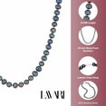 thumbnail image 4 of Black Pearl Necklace in 925 Sterling Silver 30 Inches Long with Lobster Claw Clasps 6-7 mm Wide by Lavari Jewelers…, 4 of 5