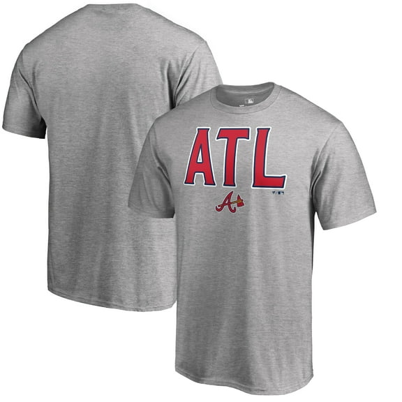 Men's Heather Gray Atlanta Braves Hometown ATL T-Shirt