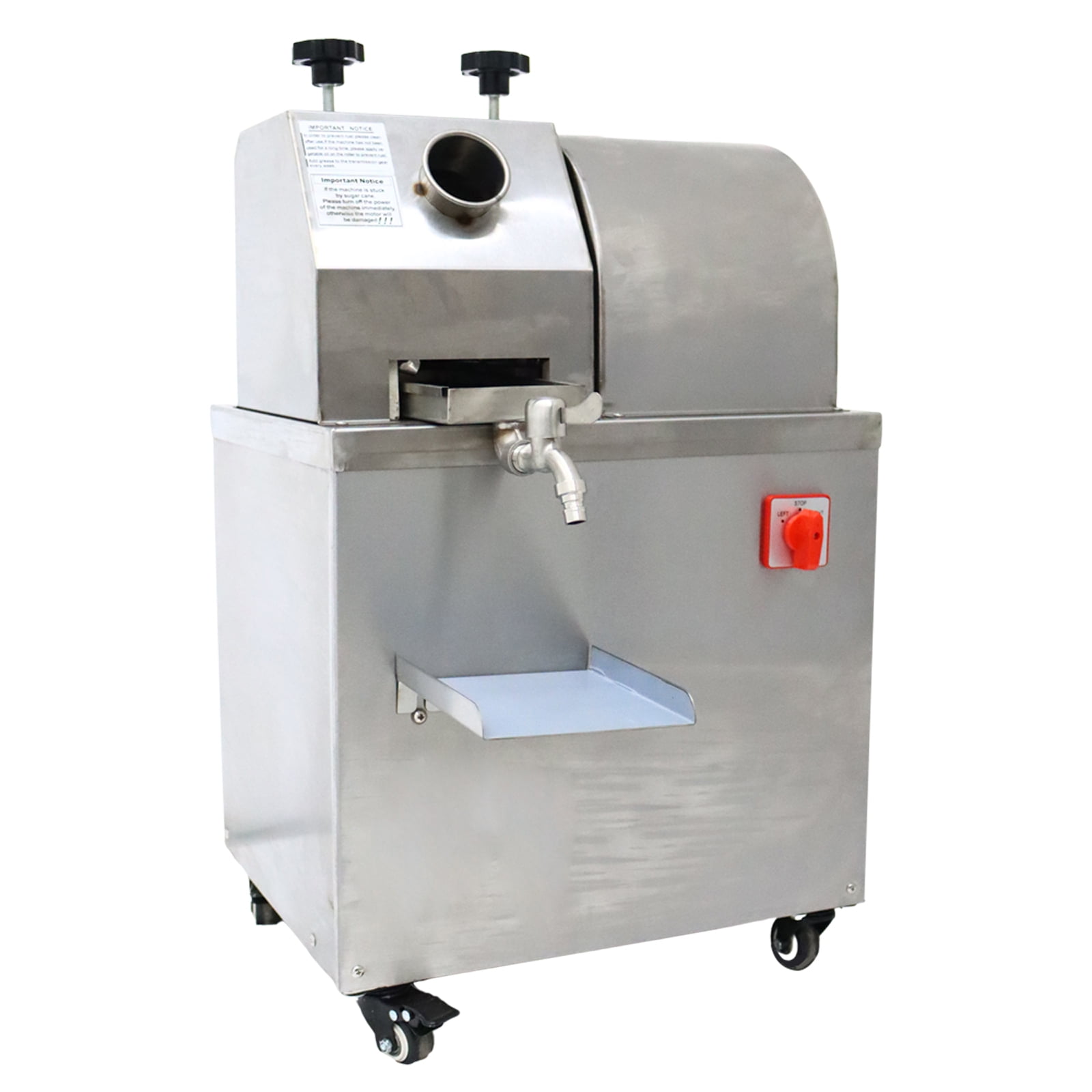 3 Rollers Sugarcane Ginger Press Juicer Machine Vertical Electric Commercial Stainless Steel 110V 1500W