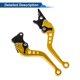 thumbnail image 5 of Palancas de freno y embrague cortas para Yamaha YFZ 450 S/T/V 2003-2006, palanca de freno ajustable de motocicleta, aleación de aluminio, tono dorado sólido, 1 par, 5 of 6