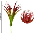 thumbnail image 6 of ZOELNIC Artificial Fake Grass, 4pcs Outdoor Faux Grasses Plastic Plants Greenery UV Resistant for Outside Home Windowbox Garden Office Patio Hanging Planter Front Porch Décor (Rose Red), 6 of 6