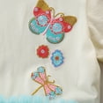 thumbnail image 5 of Uuszgmr Toddler Girls Short Sleeve Prints Dress Dance Party Dresses Clothes Light Blue,Size:4-5 Years, 5 of 6