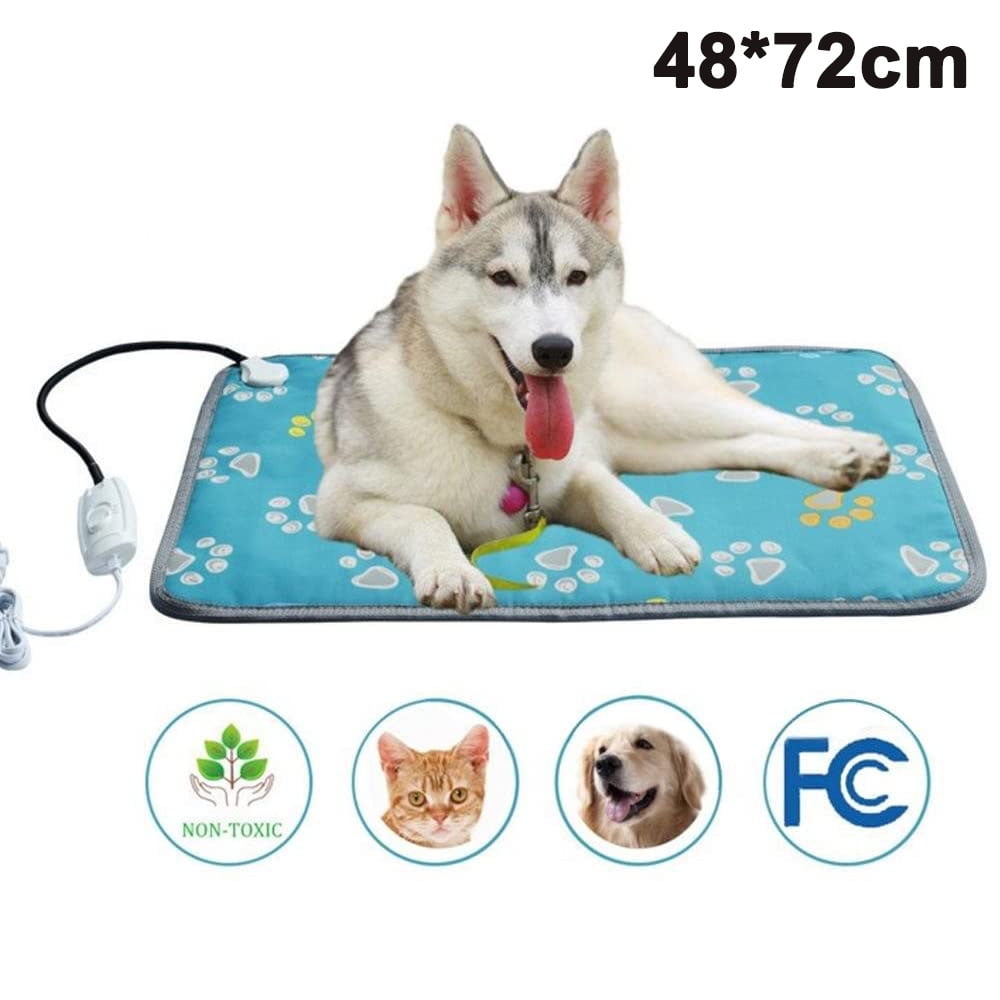 Pet Electric Heating Pad Cat Dog Puppy Heated Bed Waterproof Safety Mat Blanket 