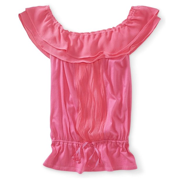 Blusa Dolman Transparente Aeropostale Rosa Mediana