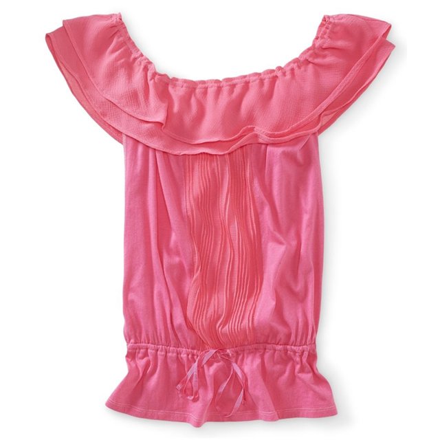 Blusa Dolman Transparente Aeropostale Rosa Mediana