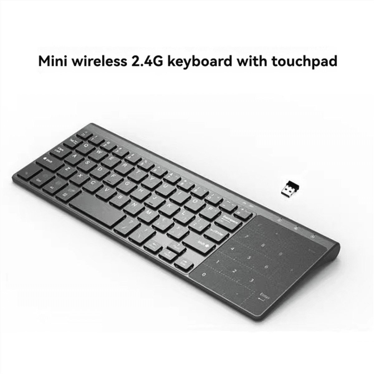 Clavier Bluetooth Sans Fil Avec Pavé Numérique Et Pavé Tactile - 59 Touches - Compact Et Portable