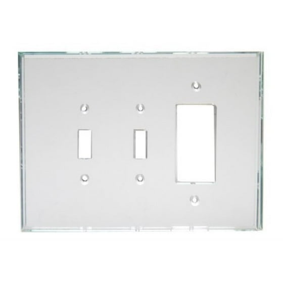 Glassalike Triple Switch Decora Combo Acrylic Mirror Plate