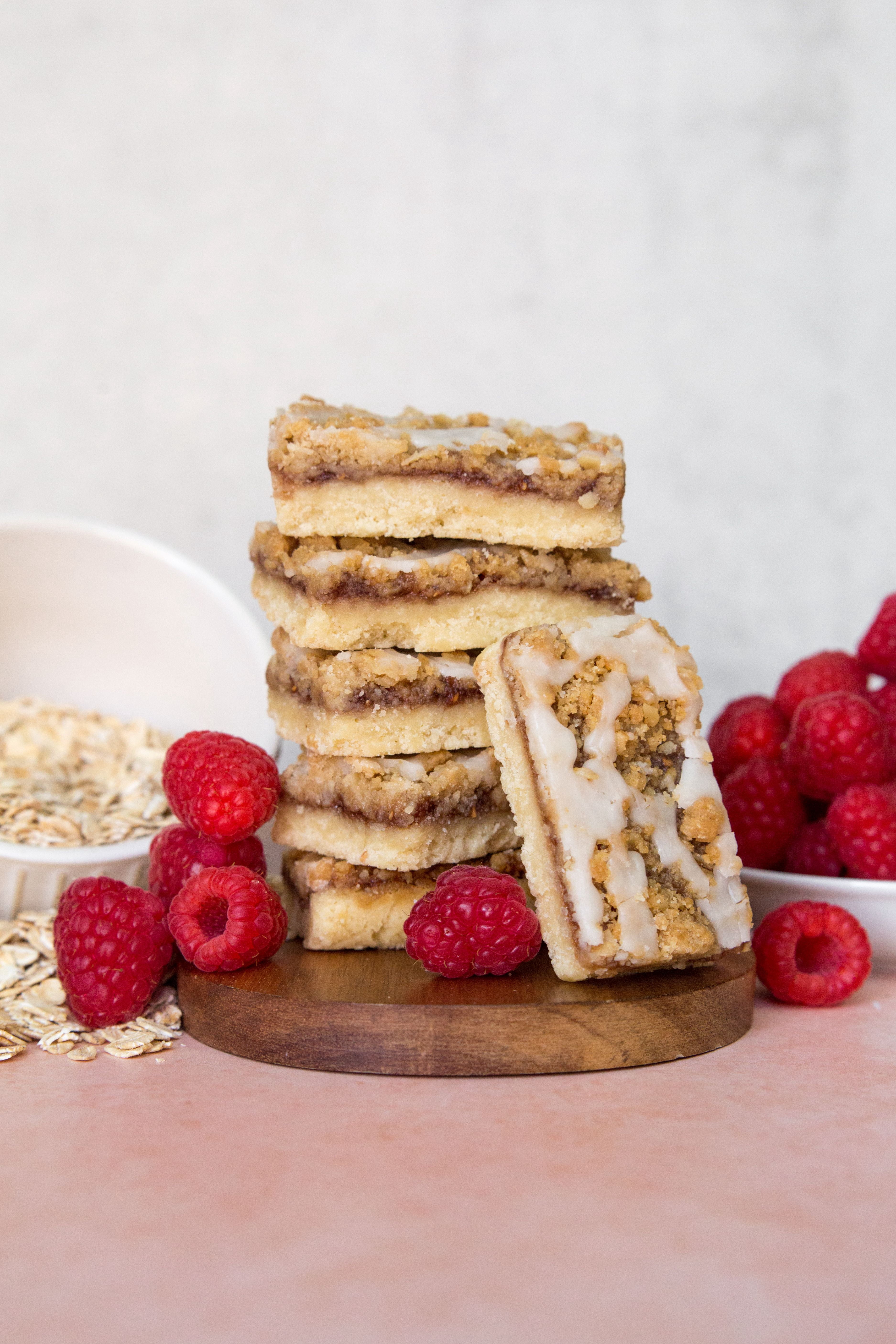 Raspberry Crumble Dessert Bars - 24ct (1.5oz Bars), Gluten-Free