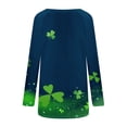 thumbnail image 5 of Blusa de manga larga con cuello en O para mujer del Día de San Patricio Pompotops  FGAJ720, 5 of 5