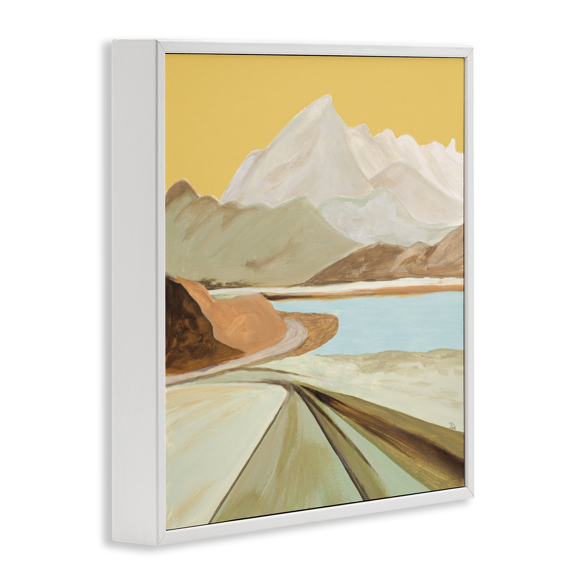 Stupell Industries Retorno Mountain Sunrise White Framed Giclee Art, design by Patricia Pinto