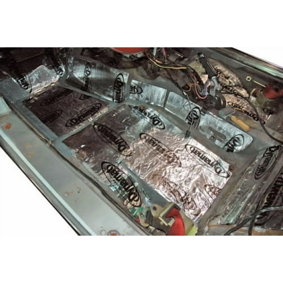 Fits 1968-1982 Chevrolet Corvette Dynamat Sound Dampening Kit XGM C3 F Xtreme; Floor Kit; 1/16 Inch Thickness; Butyl Rubber With Aluminum; Custom Cut