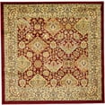 thumbnail image 7 of Unique Loom Voyage Collection Area Rug - Colonial (4' 1" Square Red/Cream), 7 of 7