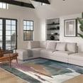thumbnail image 2 of Essentials Abstract Orange Sage Blue Gray Ivory and Mauve Olefin Area Rug, 2 of 7