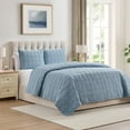 thumbnail image 2 of VCNY Home Solid 3-Piece Square Pinsonic Textured Quilt Set, 2 of 6