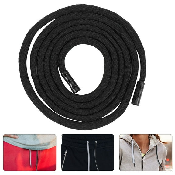OUNONA 20Pcs Replacement Drawstring Cords Durable Black Polyester For Swim Trunks