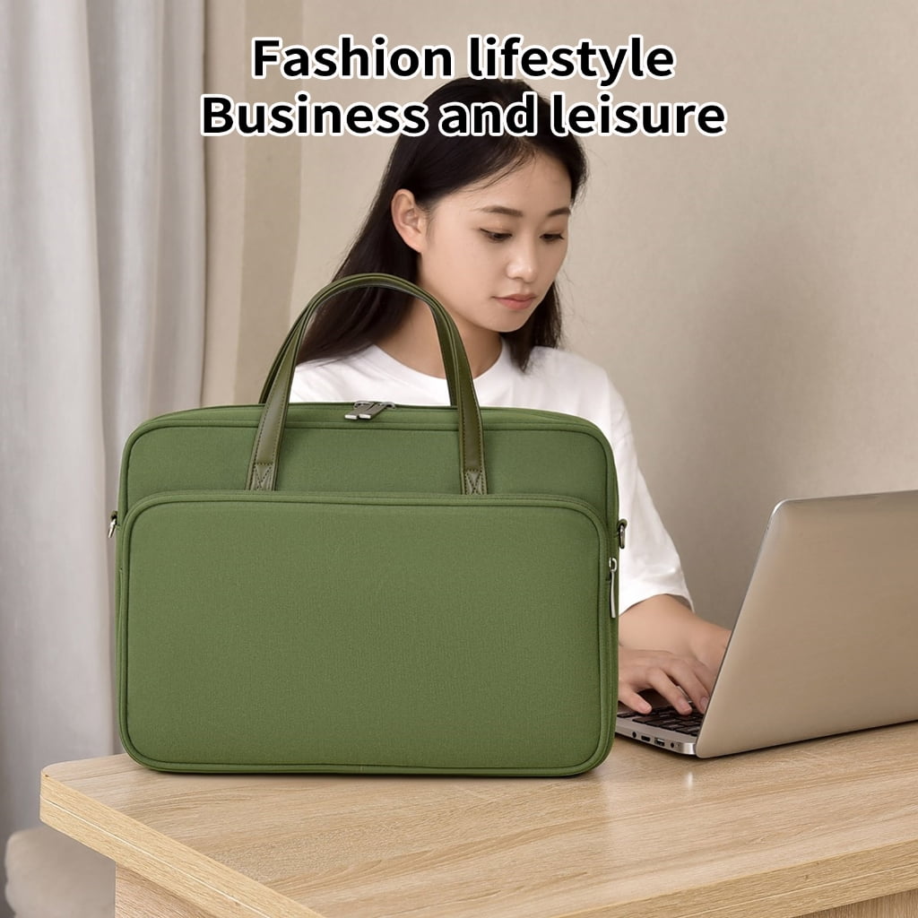 Protective Laptop Case Sleeve With Shoulder Strap For 14Inch Notebook, Spacious Business Case for Travel and Commute
