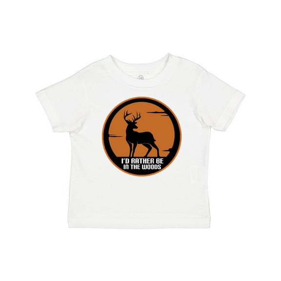 Inktastic Deer Hunting Rather Be in the Woods Boys Baby T-Shirt