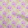 thumbnail image 1 of oneOone Viscose Chiffon Purple Fabric Leaves & Clover Fabric For Sewing Printed Craft Fabric By The Yard 42 Inch Wide, 1 of 6