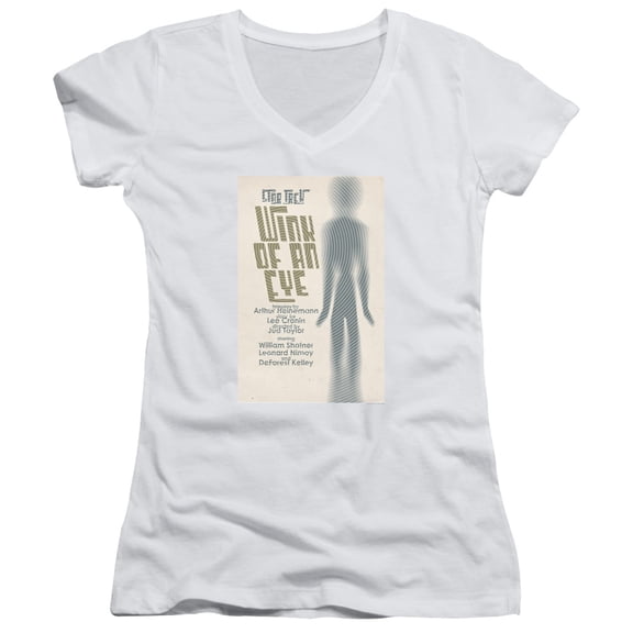 Star Trek Tos Episode 66 Junior Women's V-Neck T-Shirt White