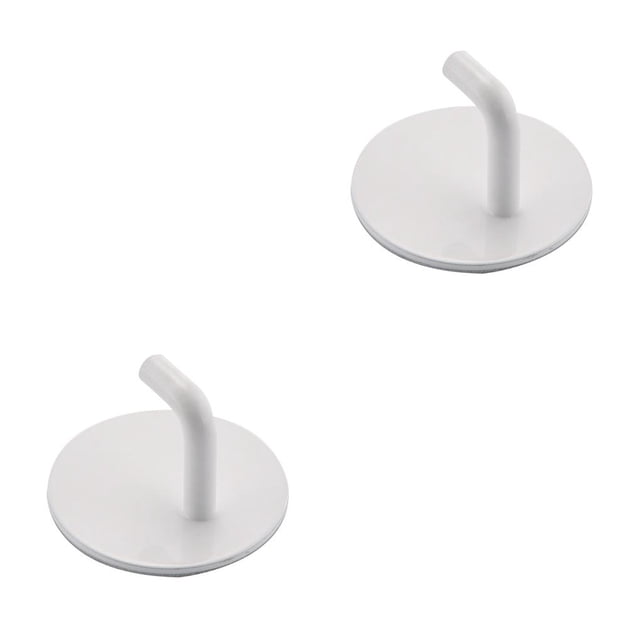 Bearachild Colgador de pared autoadhesivo para el hogar, baño, cocina, ropa, organizador de ropa, soporte de gancho blanco Blanco 2Conjunto
