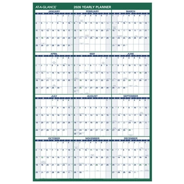 AT-A-GLANCE 2026 Vertical Reversible Erasable Wall Calendar Extra Large 32 x 48