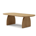 thumbnail image 5 of Tcbosik 47" Oval Coffee Table, Mid Century Modern Center Table for Living Room, Natural Wood, 5 of 7