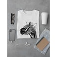 thumbnail image 3 of Zebra Hand-Drawn Portrait Tee Men's -Image by Shutterstock, 3 of 4
