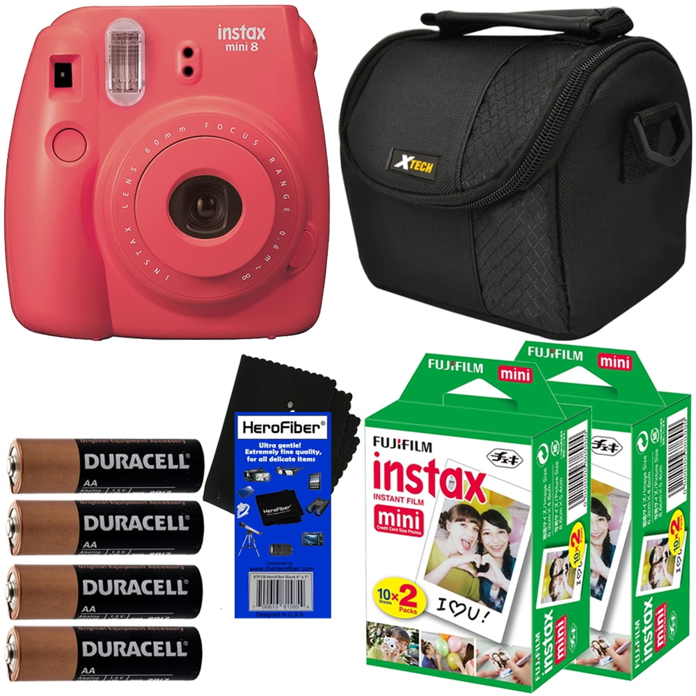 Fujifilm Instax Mini 8 Instant Film Camera (Raspberry) + Fujifilm