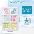 thumbnail image 2 of 60Pcs/Box Mini Starfish Nail Art Charms Alloy Colorful Summer Star Nails Studs Accessories Beach Ocean Theme Sea Series Crafts, 2 of 6