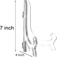 thumbnail image 2 of 5 Pack 7 Inch Acrylic Easel Stand, Display Stand, Plate Stands for Display, Photo Holder Picture Frame Book Stand (Clear), 2 of 6