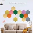 thumbnail image 3 of DESTYER Colorful Hexagon Message Board Wall Decor Thickened Cork Bulletin Boards Blackboard Erasable Dorm Nursery Ornaments Pink, 3 of 8