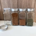 thumbnail image 4 of 12PCS Condiment Jar Set Transparent Plastic Bottle Food Packaging Bottle Airtight Metal Cap Empty Square Spice Container, 4 of 6