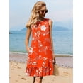 thumbnail image 5 of Zeagoo Sleeveless Dress for Women Swing Summer Casual Solid Tunic Ruffle Dress Cover Up with Pockets, 5 of 6