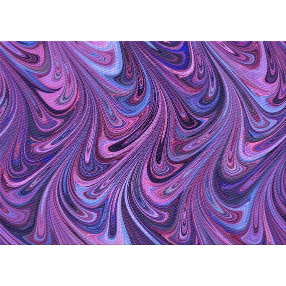 Ahgly Company Machine Washable Indoor Rectangle Transitional Bright Purple Area Rugs, 4' x 6'