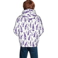 thumbnail image 3 of Bingfone Lavender Flowers Pattern Youth Classic Hoodies Soft Hooded Pullover Sweatshirts for Girls and Boys, 3 of 6